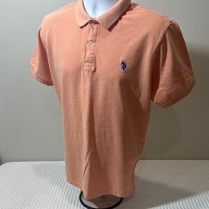 U.S. Polo Assn. Orange Polo Shirt with Classic Collar